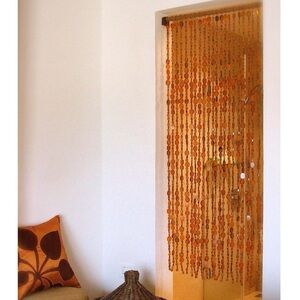 60/70s Sears Nice n’ Easy Vintage Amber Door Beads 24 ft Bohemian Retro
